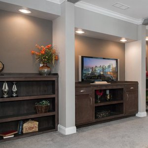 Full Wall Entertainment Center with Soffits